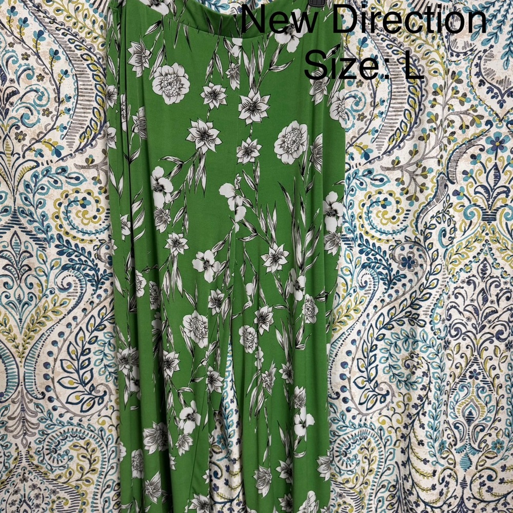 New Direction Green Floral Pants
